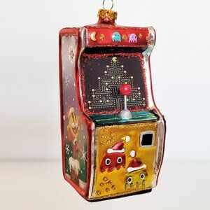 Canvas Vintage-Like Glass Pac-Man Arcade Ornament - NWT
